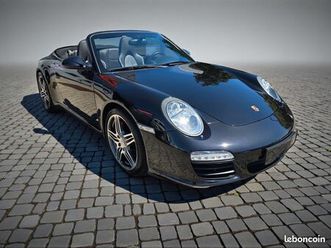 porsche 911 carrera s (997.2) cabriolet - am2009 - noir basalte / cuir noir - pdk, pse, pack chrono, ja20' turbo, park assistant ar, régulateur, etc - full suiv