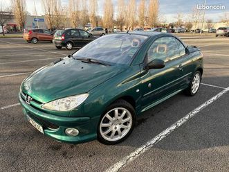 peugeot 206 cc 2.0i 16s 136 ch - rolland garros - 117.000 kms