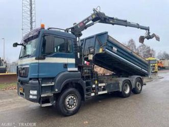 man tgs 28.360 6x4-4 bl ajk kipper / hiab 166 es-3 hipro exe — vrachtwagens — marktplaats