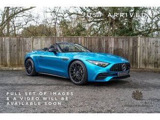 amg sl 43 premium plus mhev. night package. h, c & massage seat. burmester
