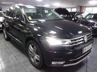 vw tiguan ii 2.0 tdi 190 4motion dsg carat edition 5/16 167mkm france/com 1°m gps/cuir/s.electr chauf/virtual cockpit/ja19/attelage/camera 360+radars/t.ouvrant 