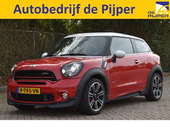 mini paceman 1.6 john cooper s works all4 chili 218 pk | wired | leder | navi | stoelverw | cruise control | xenon | zeer netjes