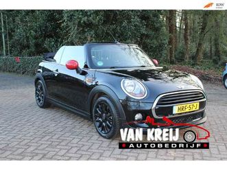 mini cooper mini cabrio 1.5 serious business, airco, half leder, stoelverw.