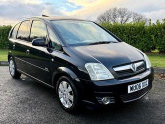 2006 vauxhall meriva 1.6i 16v design 5dr mpv black twin sunroof ulez compliant