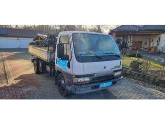 lkw mitsubishi canter 75 kipper/hiab kran/azv tüv neu!
