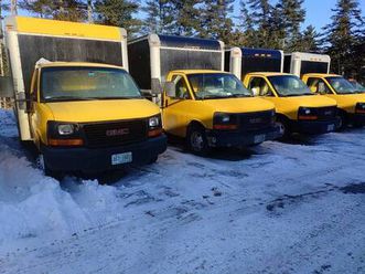 (4) gmc savana box trucks, 10,000 gvw