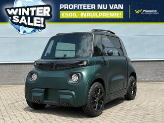 citroën ami 100% ev i unieke uitvoering i wintersale i 14'' lm velgen zwart | lederen bekleding | brommerrijbewijs vanaf 16 jaar | panorama dak | usb lader