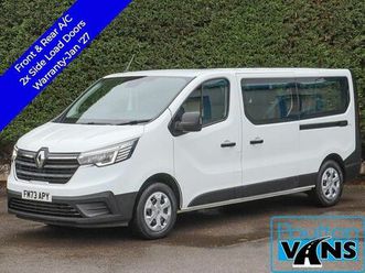 renault trafic passenger ll30 business 2.0dci 145bhp l2 lwb 9 seat minibus, bluetooth, air con front + rear, twin sld