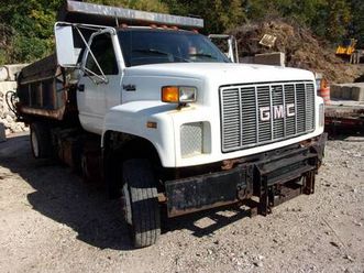 1995 cat diesel gmc topkick dump truck with snow plow