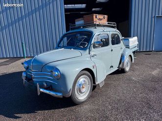 renault 4cv luxe de 1958 avec remorque