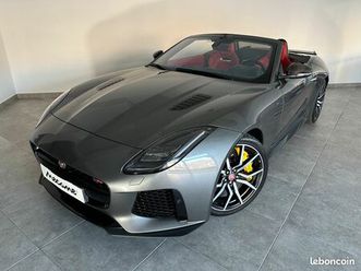 jaguar f-type 5.0 v8 575 svr awd cabriolet - freins carbone/céramique - pack carbone intérieur et extérieur - audio meridian 770w - echap. titane - historique c