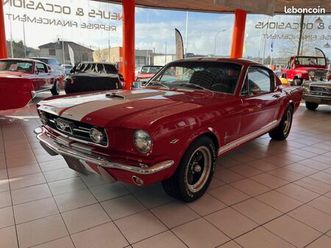 ford mustang fastback 289 ci v8 1965 rouge bandes blanches