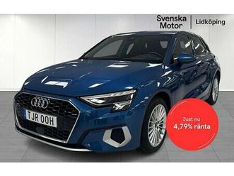 audi a3 sportback 40 tfsi e backkamera, värmare, adaptiv farthå