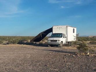 reduced! 1993 ford e-350 econoline box truck camper and gear