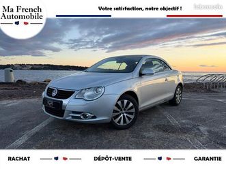 volkswagen eos 2.0 16s fsi 150ch - boite manuelle - cabriolet - gris - 2 portes - sieges avant chauffants - navigateur - radar de recul - interieur cuir - clima