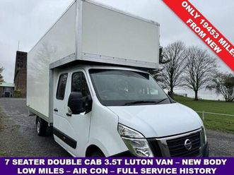 nissan nv400 2.3dci 3.5t. 7 seat luton van, a/c, transit sprinter size, eu 6 150ps