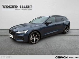 volvo v60 t6 awd hybride rechargeable 253 ch + 145 ch geartronic 8 plus style dark