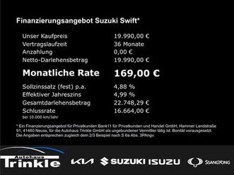 suzuki swift comfort cvt 169,-€ mtl. ohne anzahlung! na