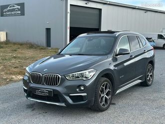 bmw x1 sdrive18d / 2.0d 150 ch bva / f48 phase 1 / finition xline / toit ouvrant panoramique / coffre électrique / sièges chauffants / cuir-tissu / gris / très 