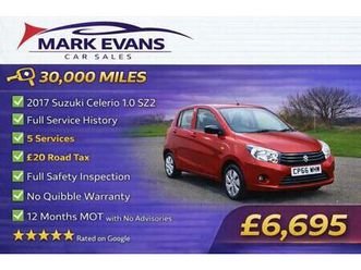 2017 suzuki celerio 1.0 sz2 5dr hatchback petrol manual