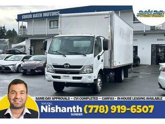 2019 hino 195 20’ dry box + power tuckaway tailgate