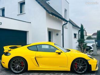 porsche cayman 718 gt4 pack clubsport 4.0l 420 ch / sièges baquets 918 / full carbone / beautiful car jaune garantie 12 mois