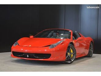 ferrari 458 spider 4.5i v8 570ch rosso corsa - lift - carbon
