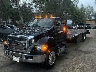 2012 flatbed tow truck utility ramp ford 750 22ft 6 cyl diesel cummins