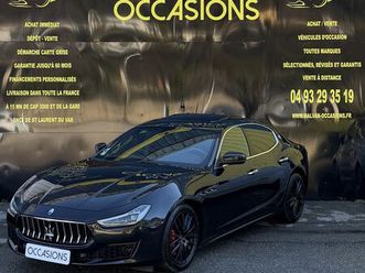 vente a distance livraison france maserati ghibli iii 3.0 v6 430ch s q4 ribelle boite auto 8 rapports clim auto ja toit ouvrant cuir origine france full black