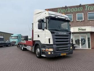 scania r240 r420 6x2 machine transporter with ramps and hydr — vrachtwagens — marktplaats