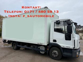iveco euro cargo eurocargo 7.49t ml 75 e 18 6m koffer mit lbw