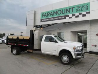 2022 ram 5500 hd chassis gas auto 2wd with 13ft dump box & cross