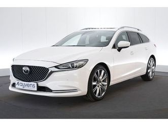 mazda 6 wagon 2.0ia skyactiv-g skycruise takumi leder/cuir led gps pdc 360°cam pano head-up keyless bose blis gev./verw. zetels acc