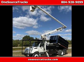 2011 international 4300 bucket truck elevator lift chipper dump