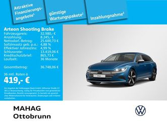 arteon shooting brake elegance 2.0 tdi ahk iq.light iq.drive parkassist rearview h&k eklappe app dsg