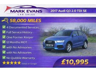 2016 audi q3 2.0 tdi se 5dr estate diesel manual