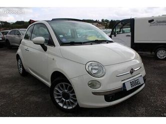fiat 500 cabriolet 1l2 lounge mi cuir climat abs hifi jantes alu bicolor décapotable