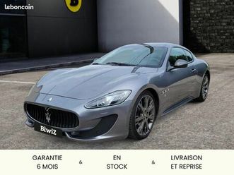 maserati granturismo 4.7 460 ch. sport bva /historique complet/alcantara/pack carbone/caméra/sièg...