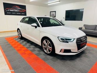 audi a3 sportback 30 tdi 116 sport + entretien à jour + apple carplay / android auto + radars av et arr