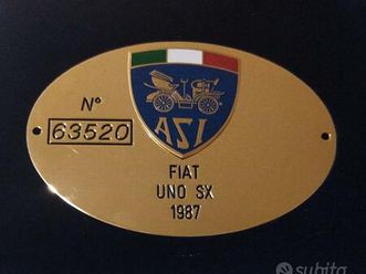 fiat uno 1.3 sx - asi targa oro - targa to