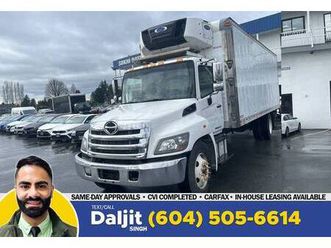 2019 hino 338 26’ reefer + tuckaway liftgate + hydraulic brake