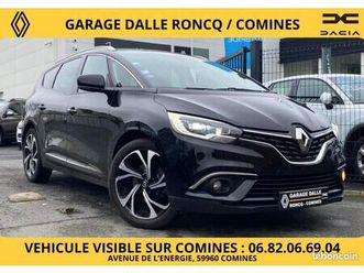 renault scénic long intens 1.3tce 140cv 7 places carplay/camera/roue secours/toit pano