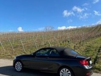 bmw 218i cabrio advantage schwarz metallic u. windsc