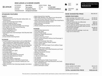 used 2018 lexus lc 500 base