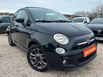 fiat 500 s cabriolet 1.2 69ch - finition sport - clim’ - radar ar - sieges cuir - revision à jour - ct ◊