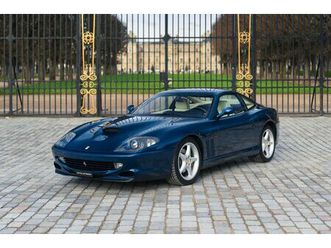 2001 ferrari 550 - maranello - blu tdf over crema/blu scuro, only 26,000 km, exceptional spec and condition, tubi style exhaust