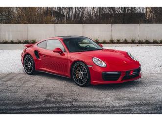 2017 porsche 911 / 991 turbo - .2 turbo s / carmine red / carbon / lift / belgian