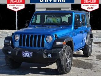 2024 jeep wrangler sport*low ks*4x4*bluetooth*rear cam*2.0l turb