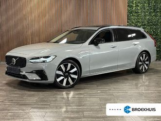 volvo v90 t8 awd recharge ultra ultimate dark | schuifdak | trekhaak | 455pk | head-up display | harman kardon | adaptieve cruise control | stoel en stuurwielve