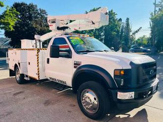 2008 ford f-550 super duty diesel 6.4l.12ft.utility+38ft.boom truck***